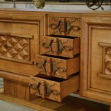 Oak buffet by Charles Dudouyt 1940s