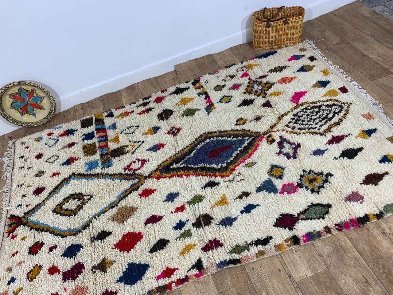 Handmade Moroccan Berber rug 245 x 154 cm