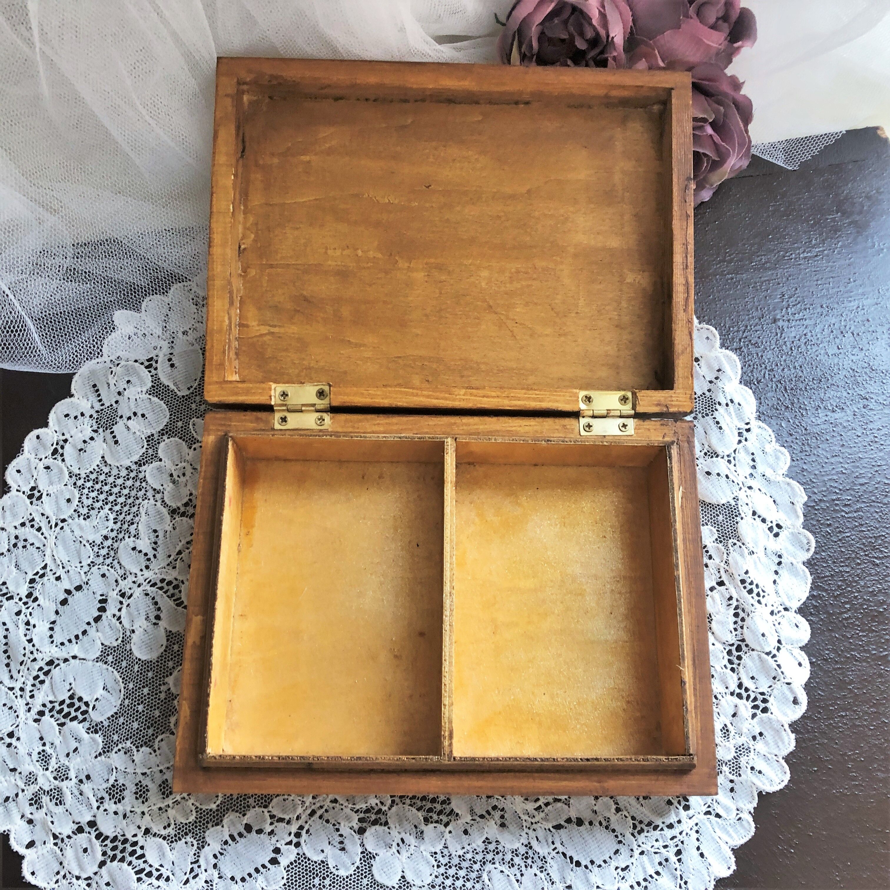 Wooden box for card games