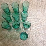 Series of 11 champagne flutes