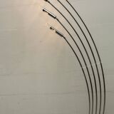 Midcentury Italian Arched Floor Lamp 5 Lights Chrome Metal and Lucite, 1960