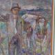 Tableau pal matskassy, peinture moderne hongroise, années 1960, huile sur panneau, encadrée