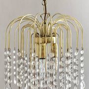 Vintage Italian cascade chandelier with pendants.