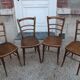 Lot de 4 chaises bistrot assises décorées
