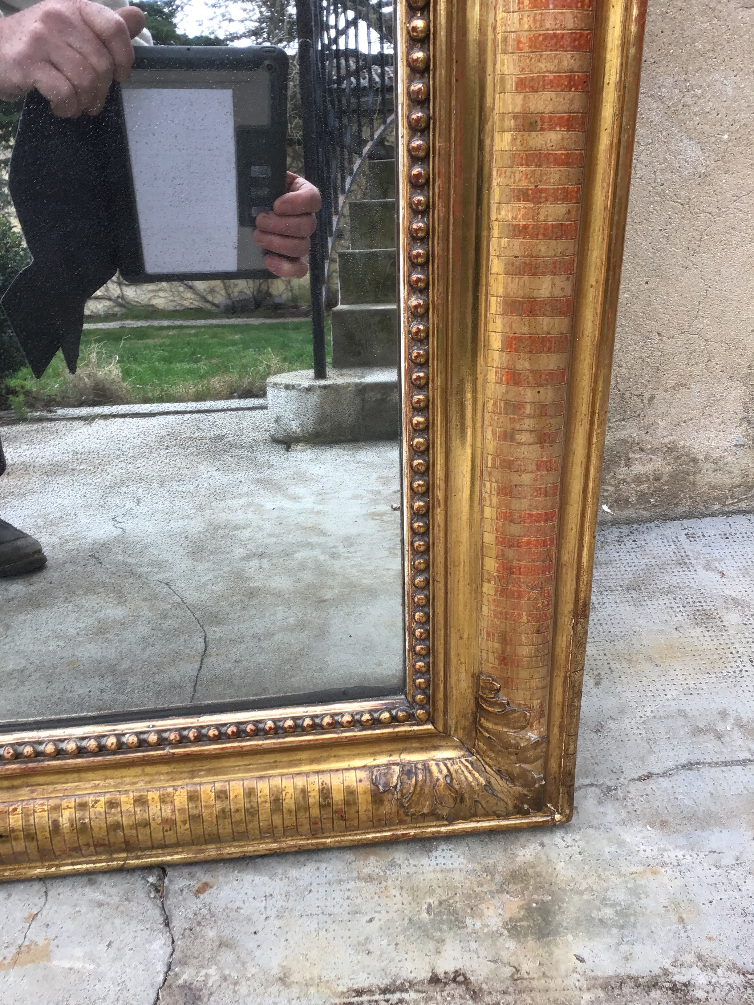 Mirror Louis Philippe gilded 142x98