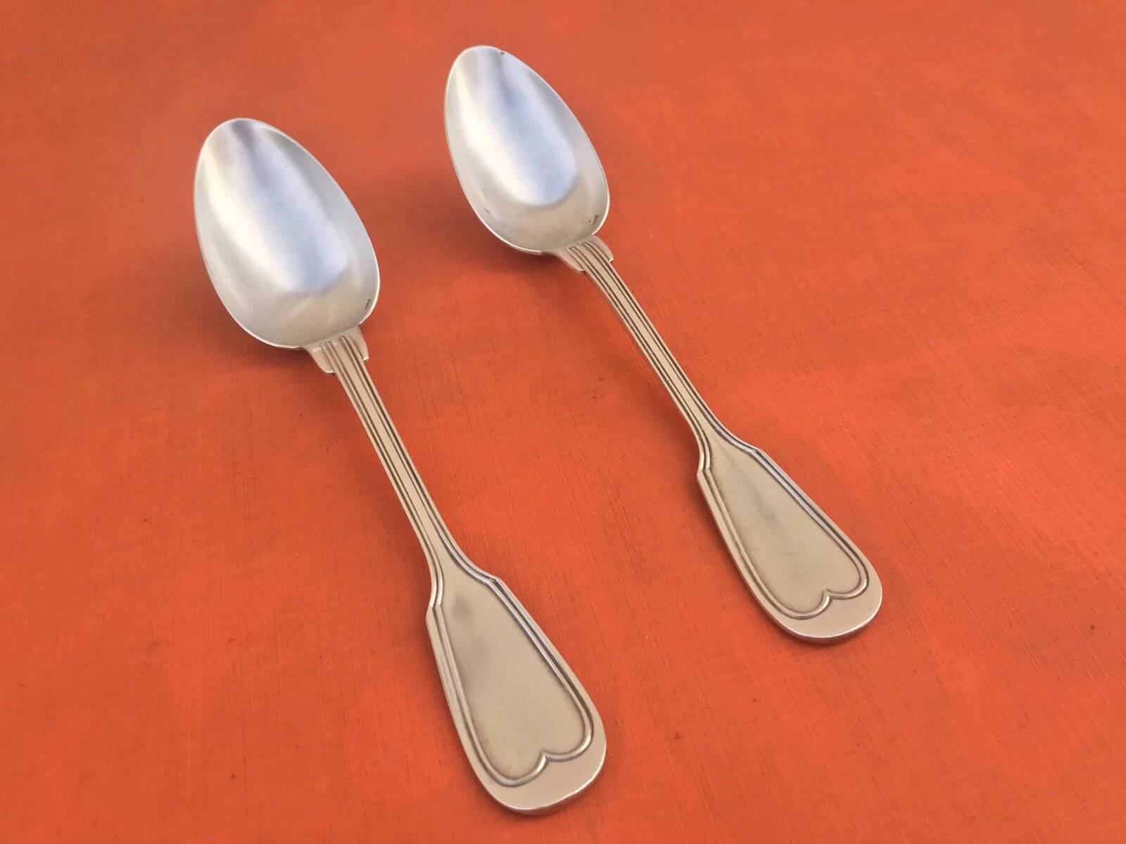 2 old table (soup) spoons, known as filigree or Chinon model.