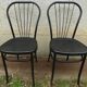 Set of 2 metal bistro chairs