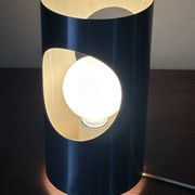 Lampe inox tube vintage design années 70