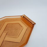 Art deco-era pressed glass tray