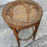 Canned bar stool and curved wood