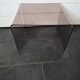 Smoked plexiglass side table from the 70s
