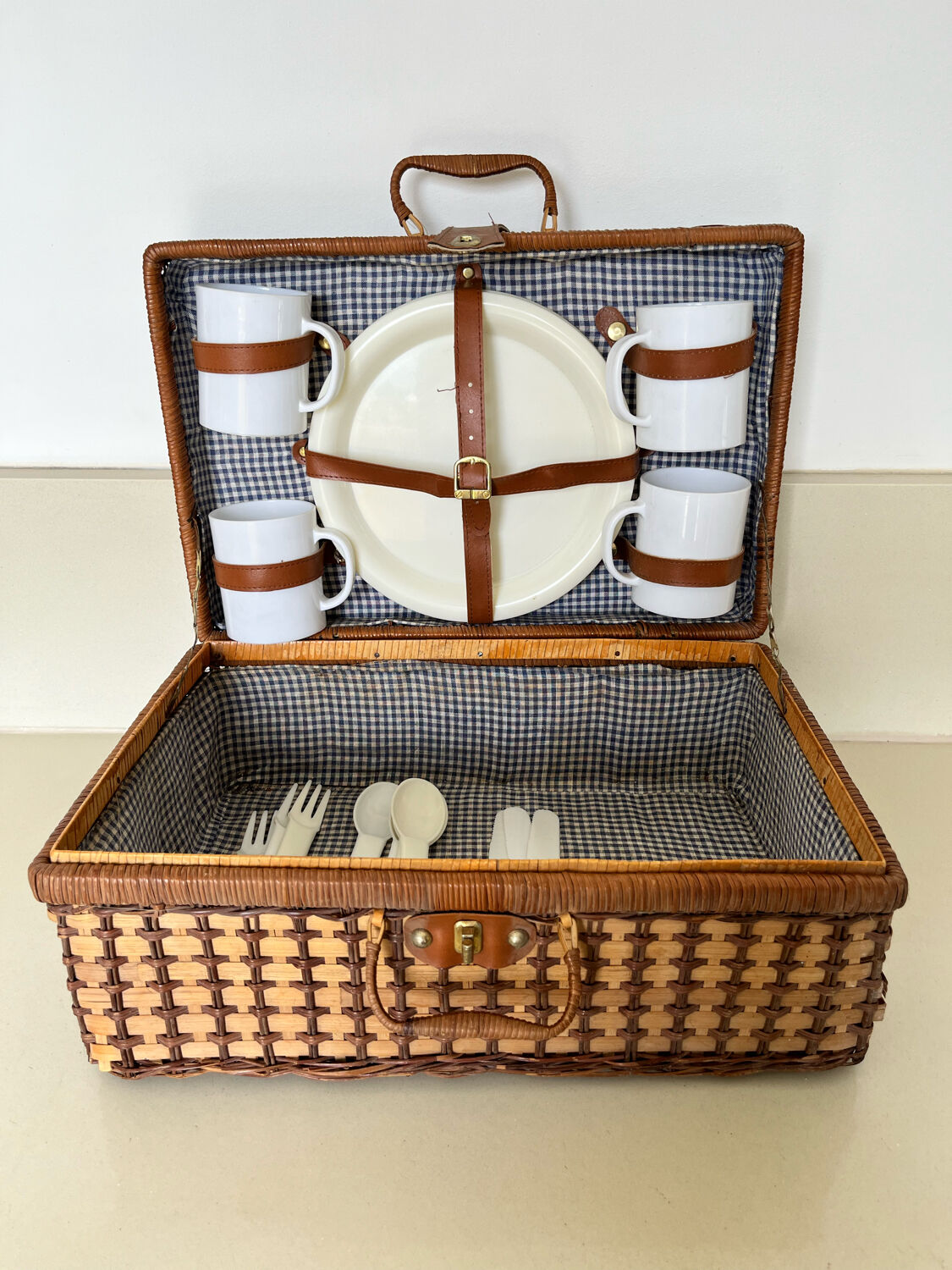 Vintage picnic basket
