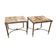 Set Of 2 Vintage Side Tables With Marble And Onyx, 1960/70s
