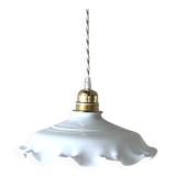 White opaline pendant light