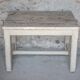 Antique wooden table, wheeled side table, kitchen table, interior decoration
