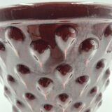 Burgundy ceramic planter
