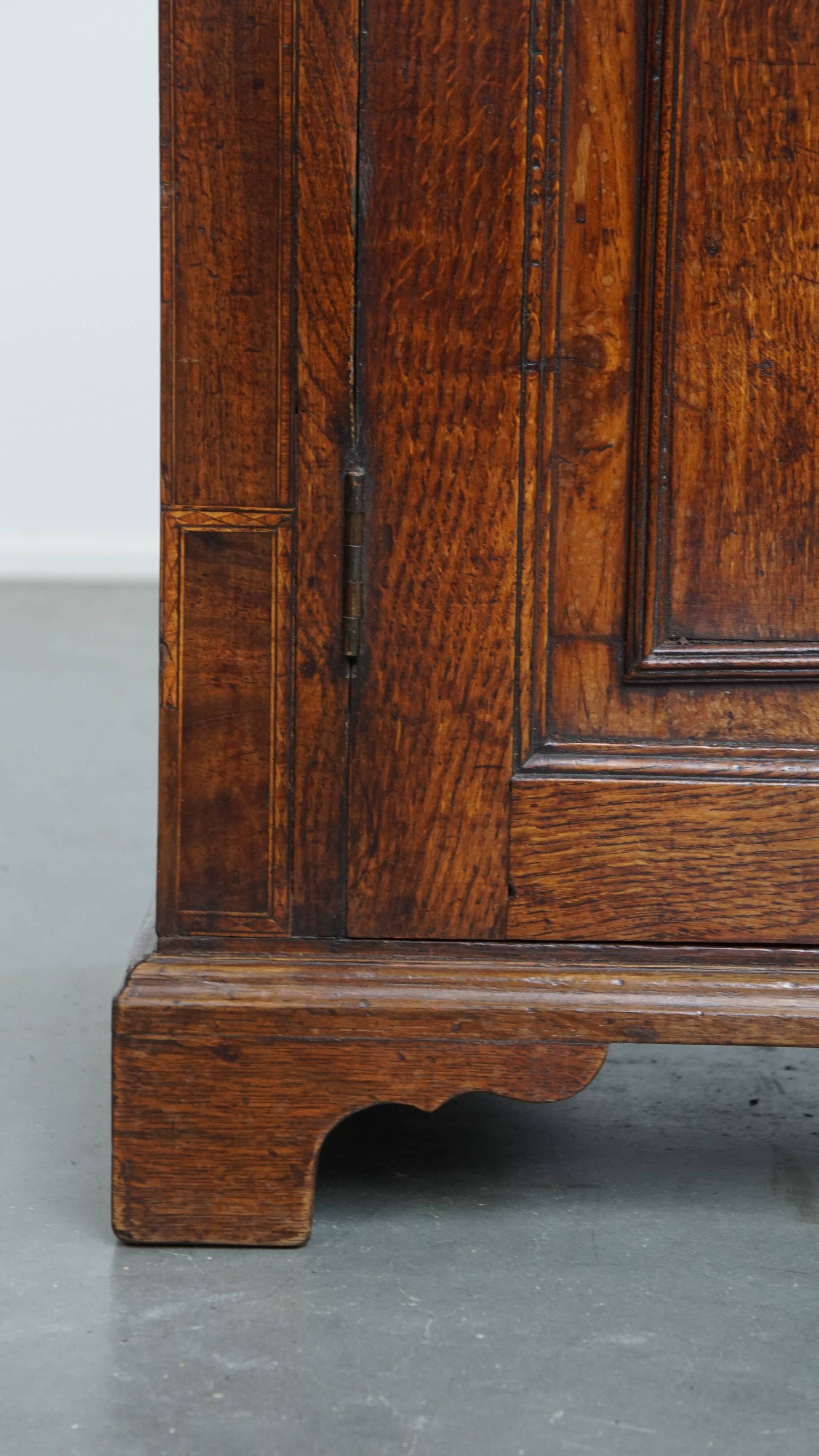 18th-Century Antique English 2-Door Cabinet