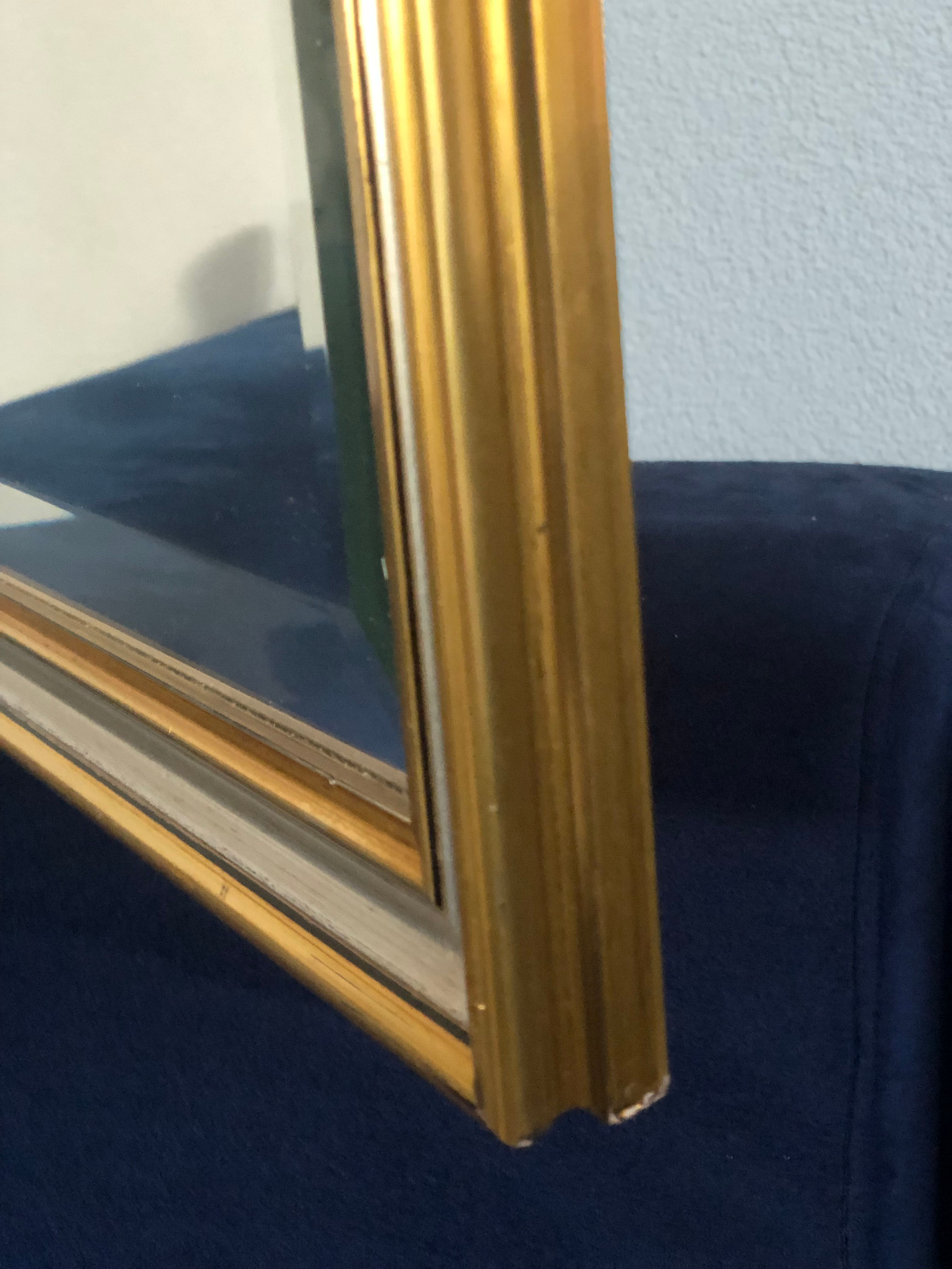 Vintage facet-cut mirror in gold and silver 1970s