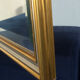 Vintage facet-cut mirror in gold and silver 1970s