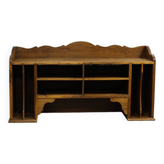 Dessus / etagere de bureau ancienne en chene