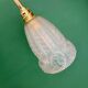Curved tulip vintage Art Deco wall light in frosted glass