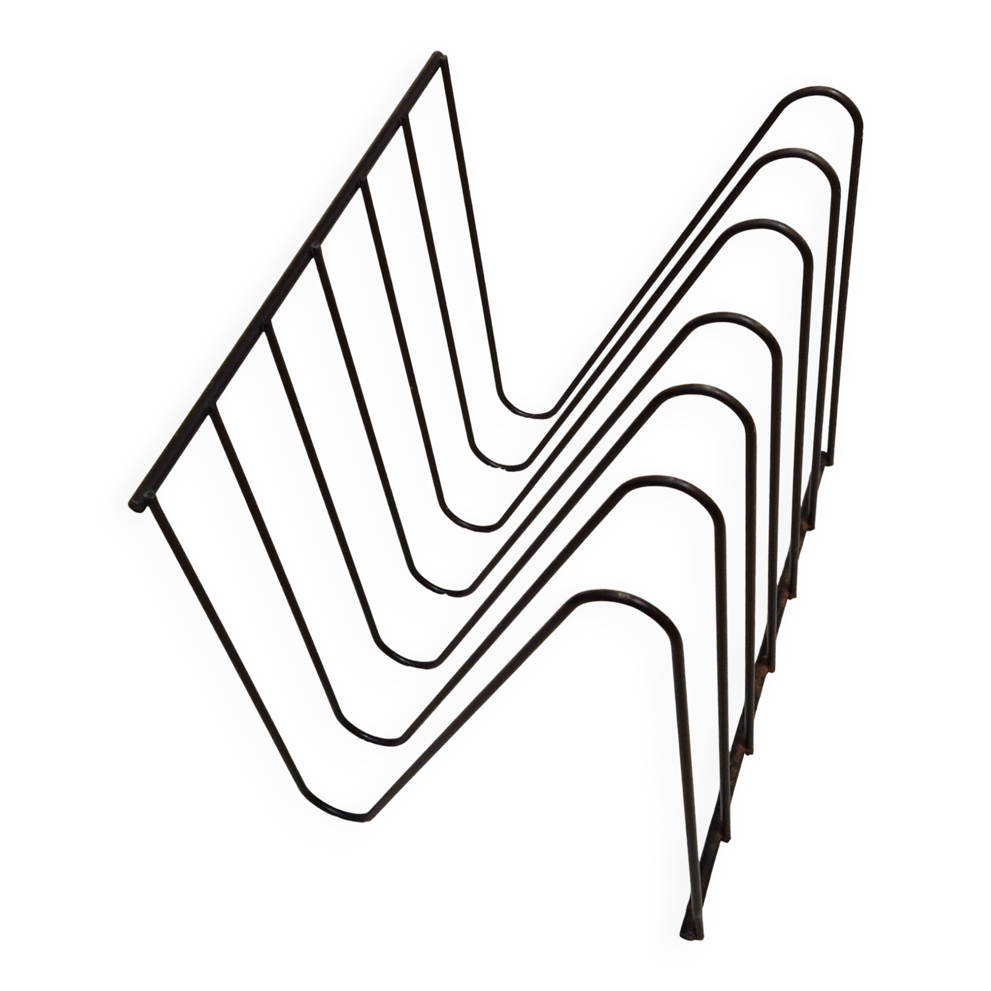 1970s magazine rack / record rack by François Arnal for Atelier A