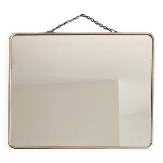 Vintage barber mirror and chain