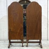 Psyche triptych, English, early 20th century, in mahogany