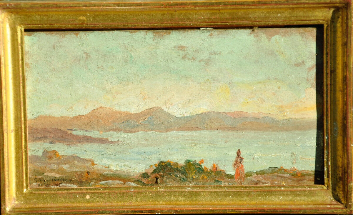 Gaston Simoës de Fonseca: 4 oils on wood (landscapes in Greece)