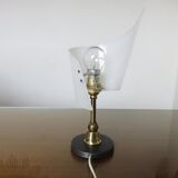 Perspex lamp and brass 50 60 years