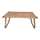 Folding table in bamboo