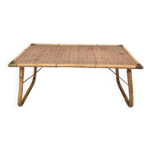 Folding table in bamboo