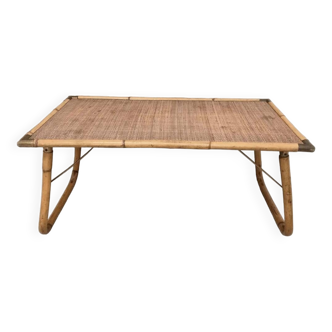 Folding table in bamboo