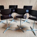 6 Pagwood Pagholz Flototo chairs from the 70s