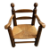 Fauteuil paillé rustique en chêne massif – Style campagne