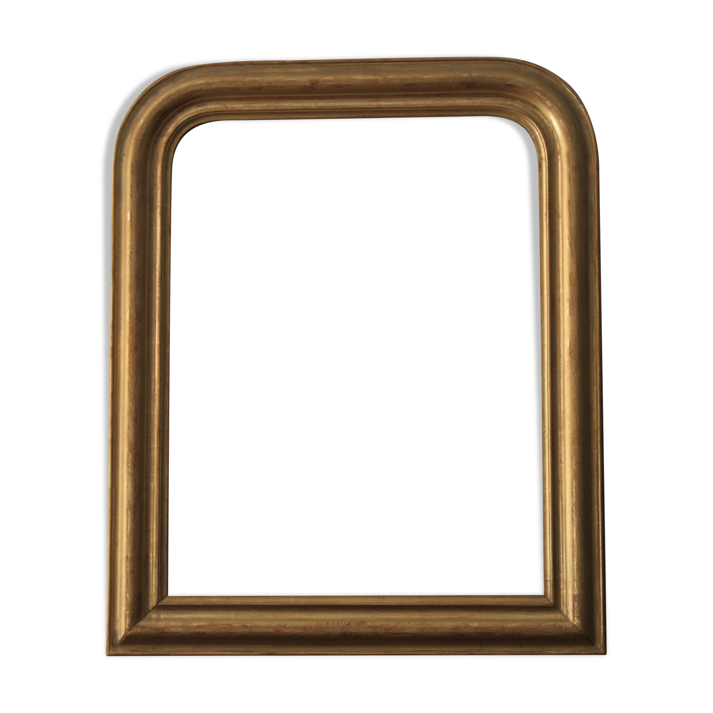 Louis Philippe mirror gilded with gold leaf - 67x54cm