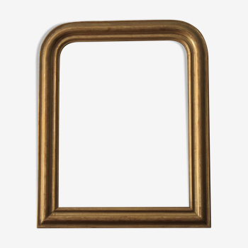 Louis Philippe mirror gilded with gold leaf - 67x54cm