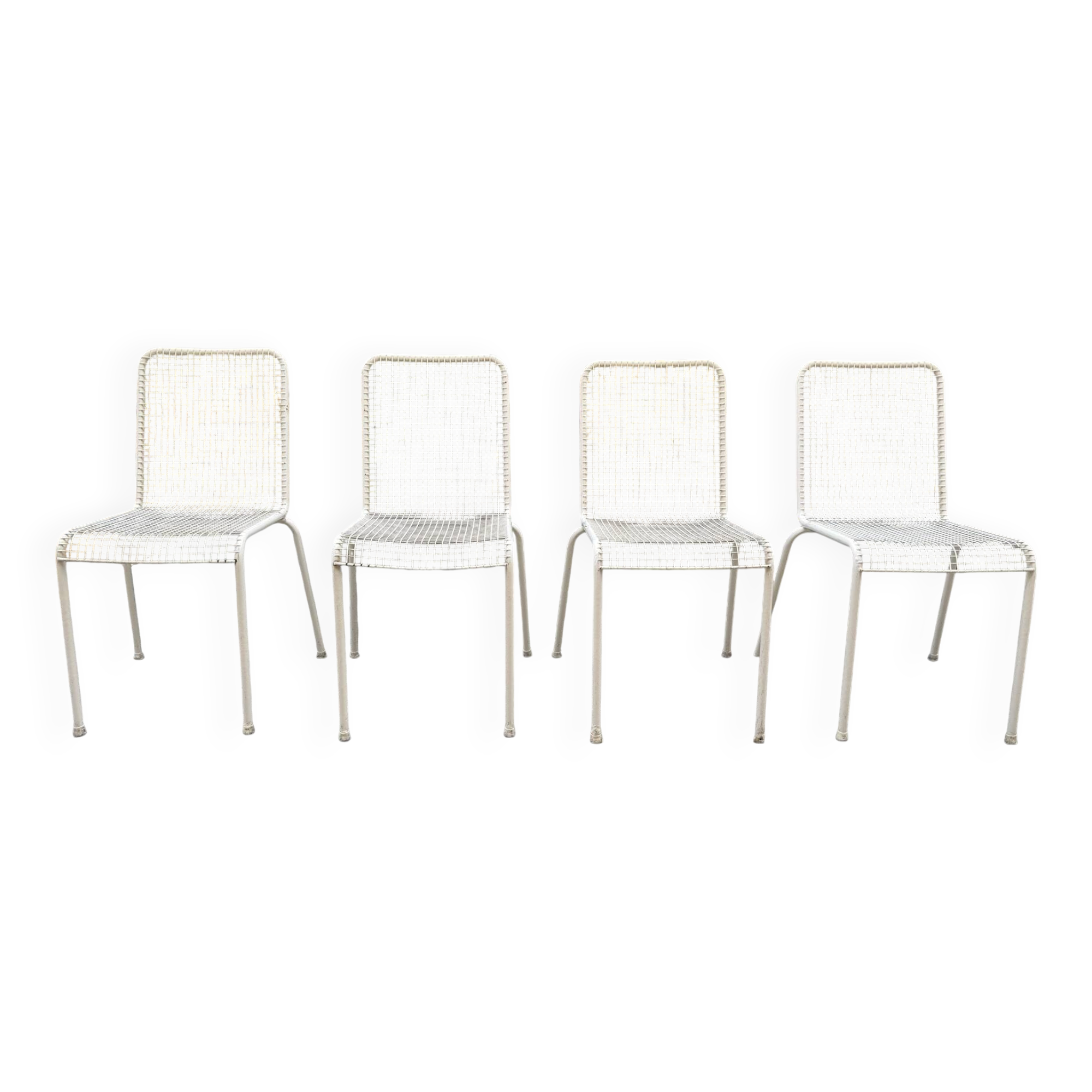 Set of 4 outdoor dining chairs from the 1970s.