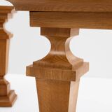 Paire de consoles d’encoignure chêne bronze attr. André Arbus 1940