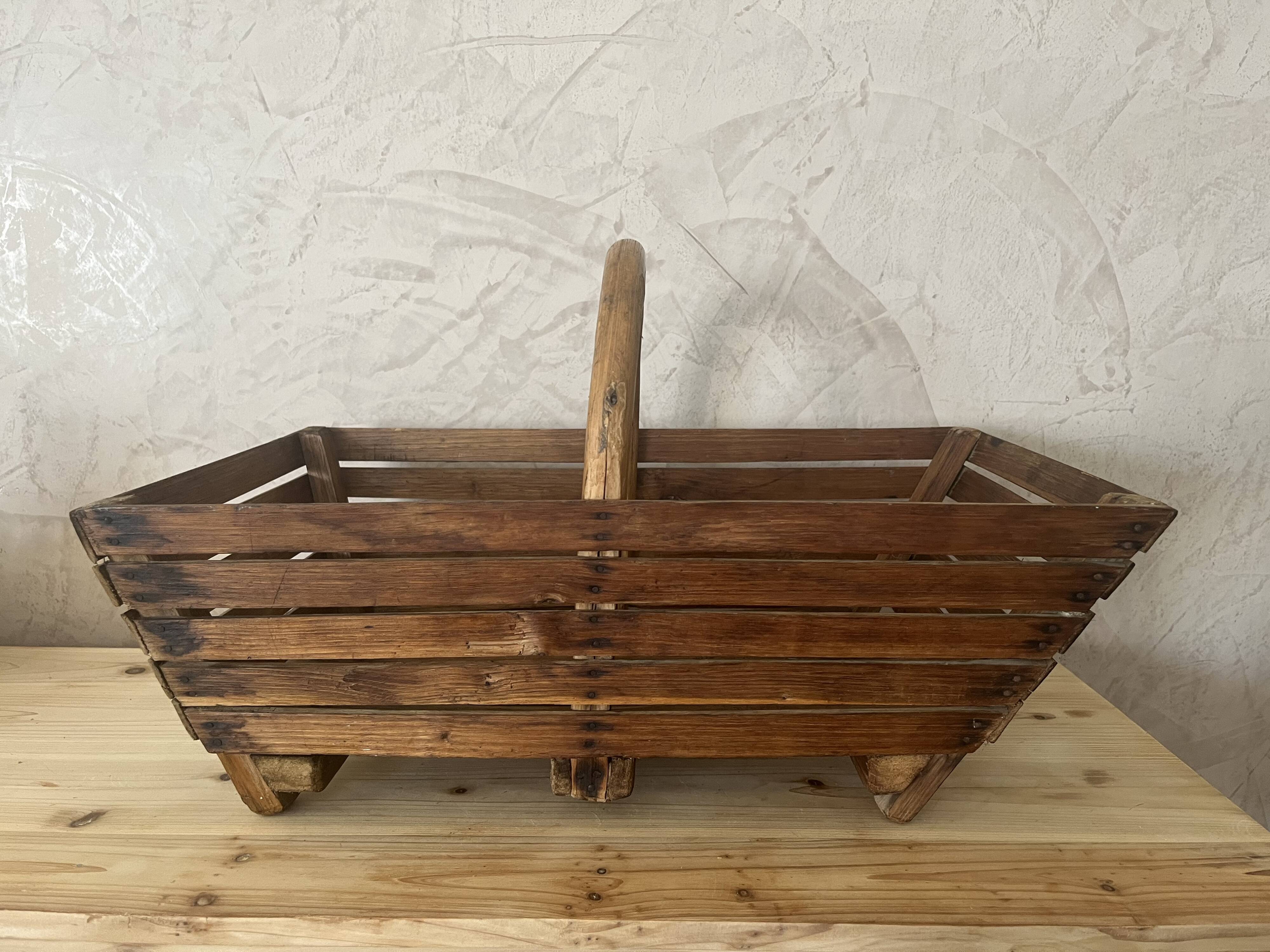 Wooden farm basket