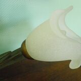 Five Pendant Lights with Frosted White Glass, 1970s