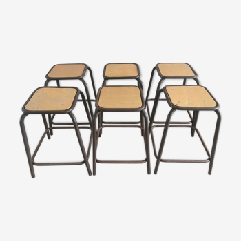 Set 6 industrial stools