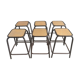 Set 6 industrial stools