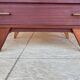 Commode vintage à 4 tiroirs, pieds compas circa 1960s