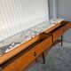 Large console in Calacatta Viola marble & solid cherry wood.