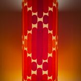 Camaieu table lamp - orange opaline and vintage fabric