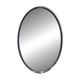 Oval chrome mirror in Art Deco style. Circa 1970.