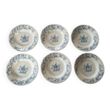 6 Gien earthenware soup plates