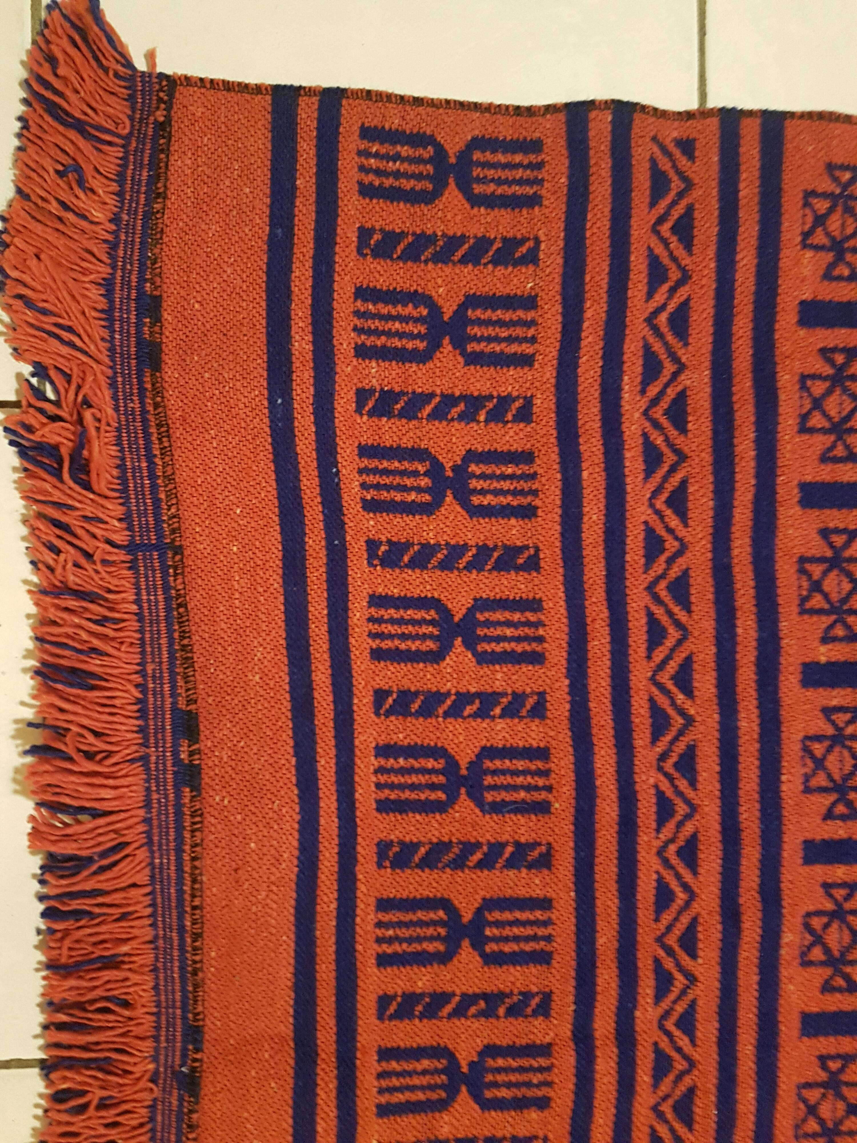 Tapis kilim aztéque 99x183cm fait main