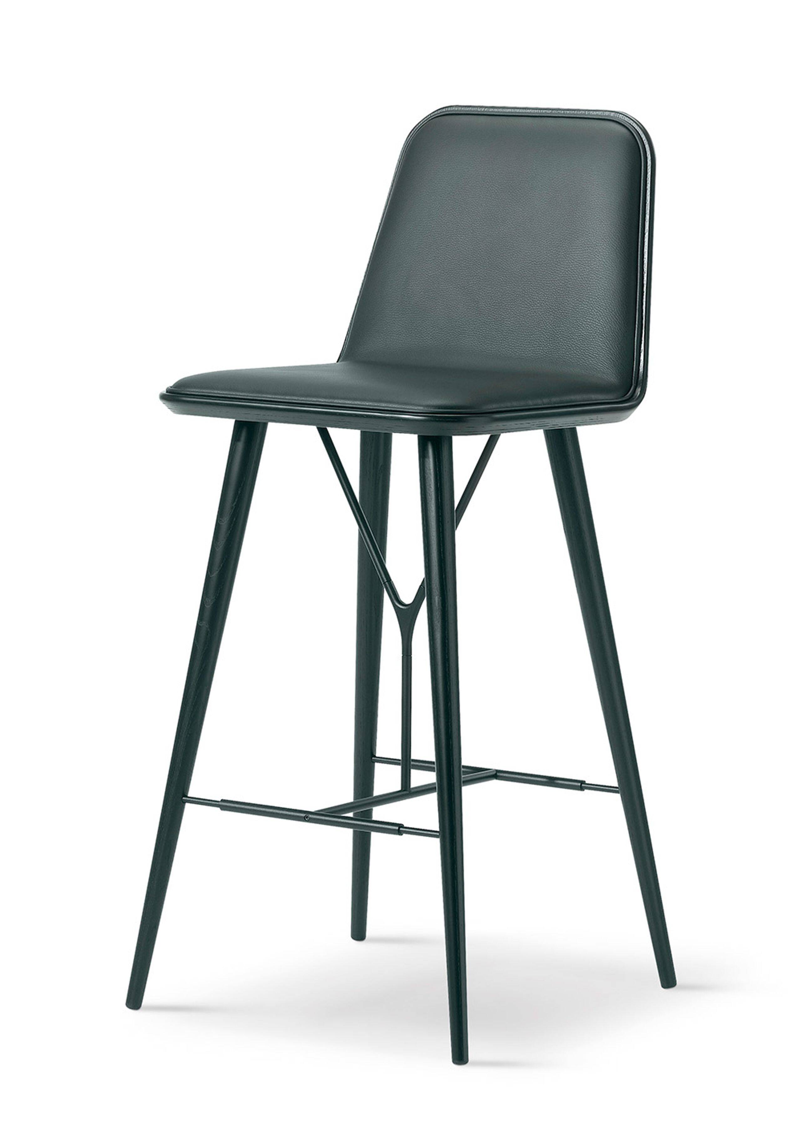 Tabourets cuir noir Fredericia